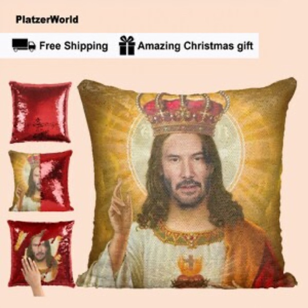Saint Keanu Reeves Pillow